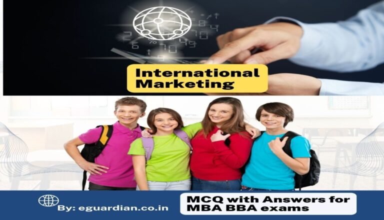 International Marketing MCQ with Answers for MBA BBA exams